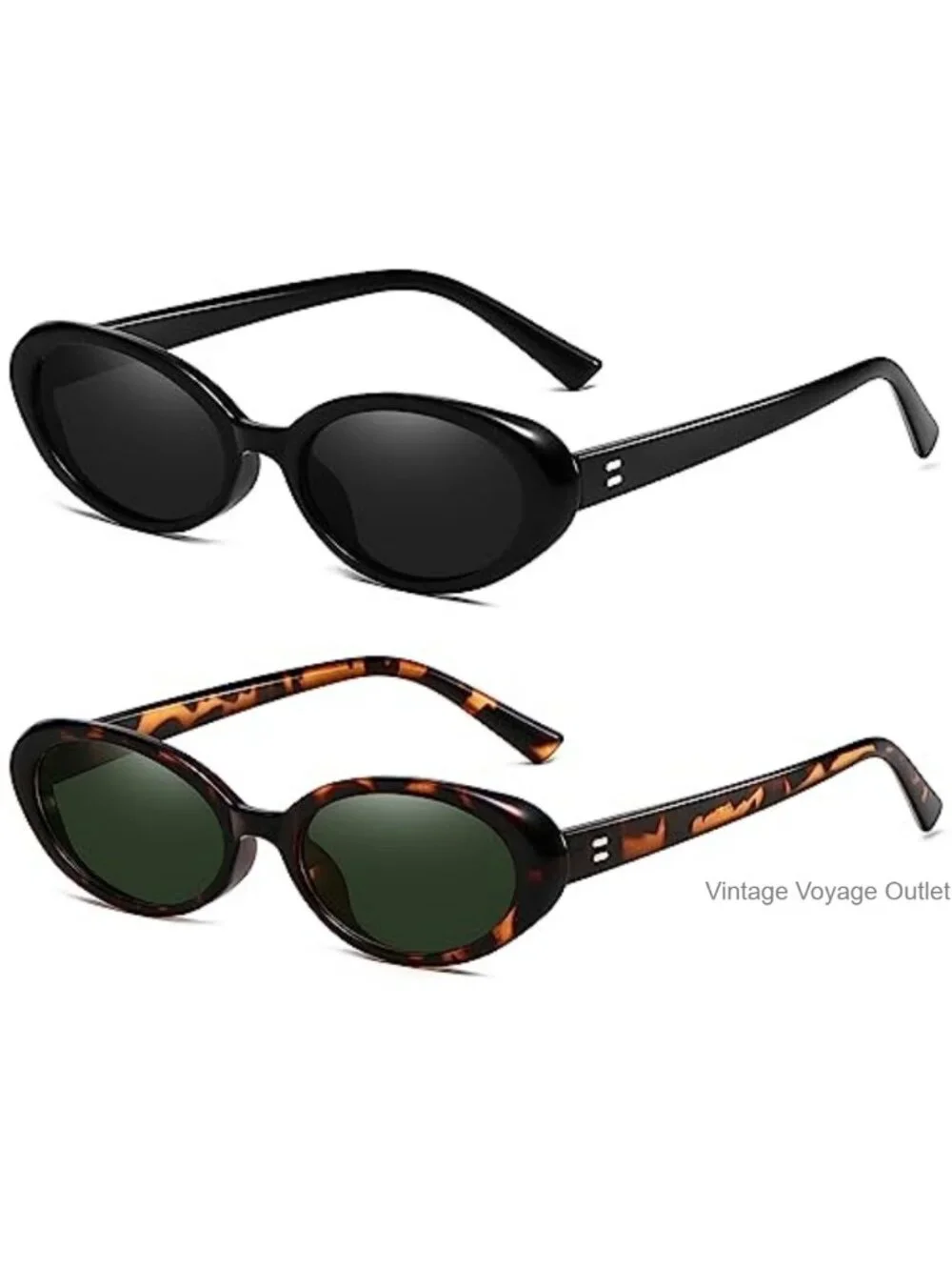 Retro Oval Sunglasses UV400 Protection Cat Eye Shades